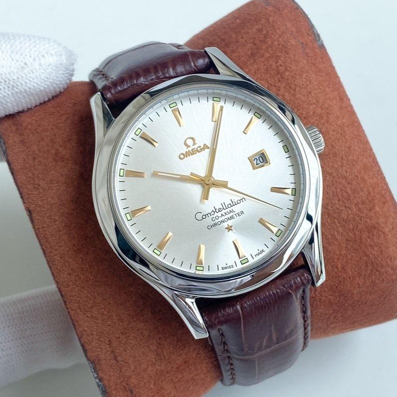 VARELLO CLASSIC 40MM LEATHER STRAP WATCH