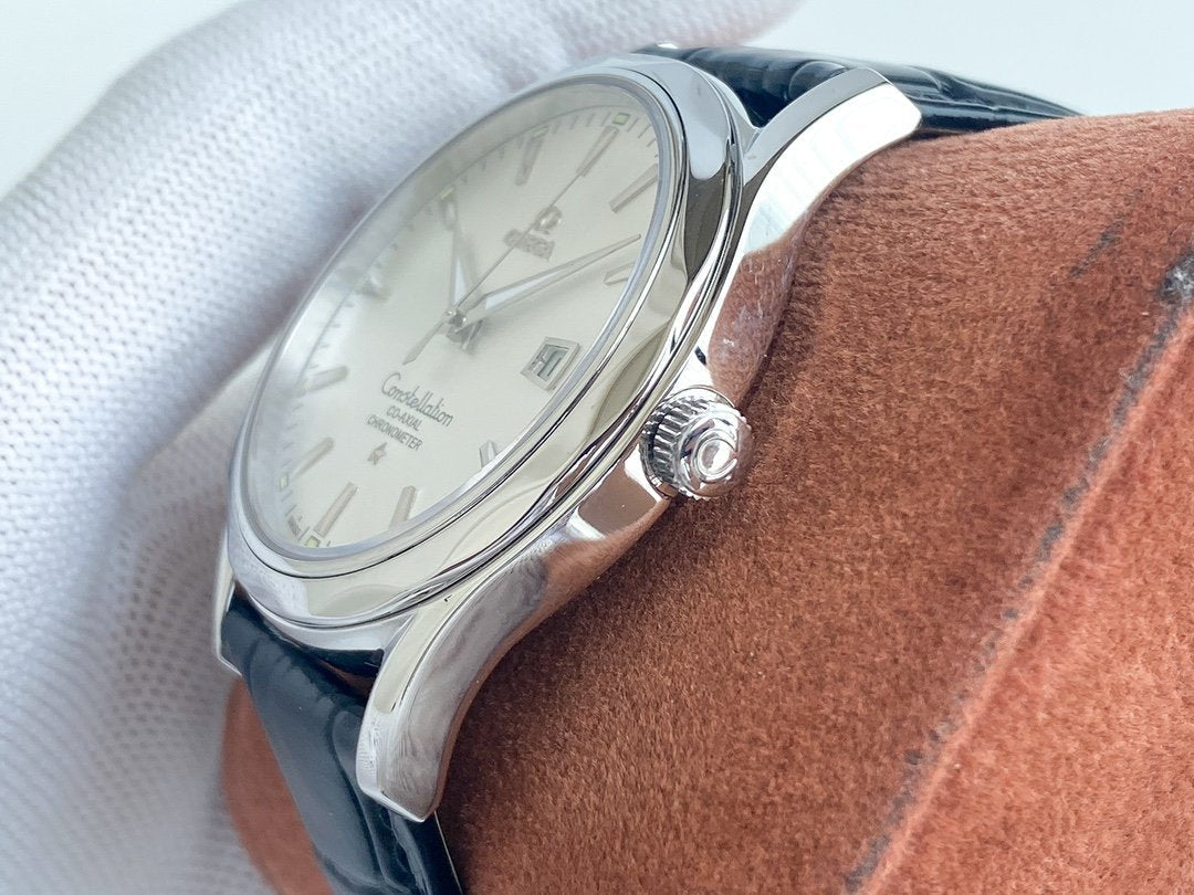 VARELLO CLASSIC 40MM LEATHER STRAP WATCH