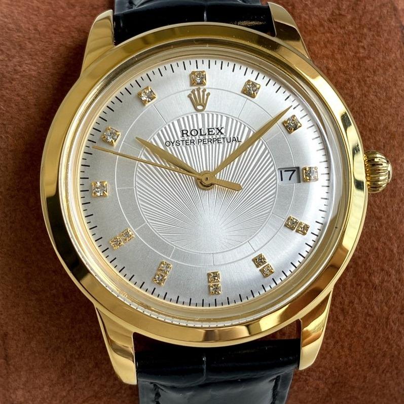 CLASSIC 40MM GOLD CASE LEATHER STRAP