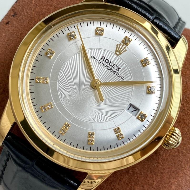 CLASSIC 40MM GOLD CASE LEATHER STRAP