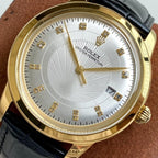 CLASSIC 40MM GOLD CASE LEATHER STRAP