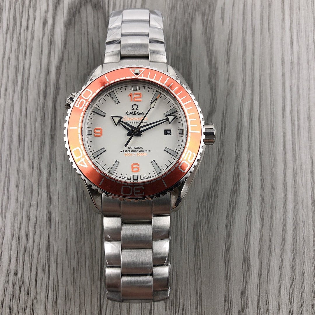 VARELLO CLASSIC OCEAN 600 ORANGE BEZEL WHITE DIAL