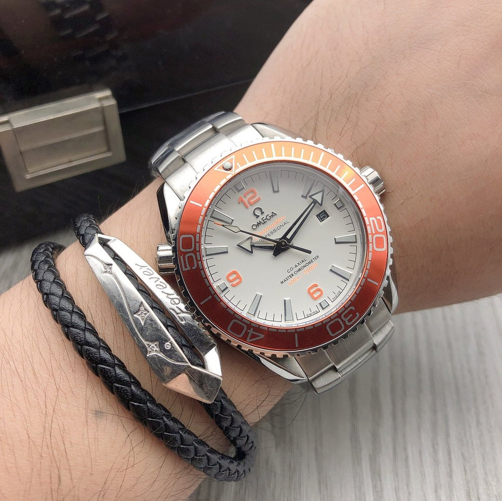 VARELLO CLASSIC OCEAN 600 ORANGE BEZEL WHITE DIAL