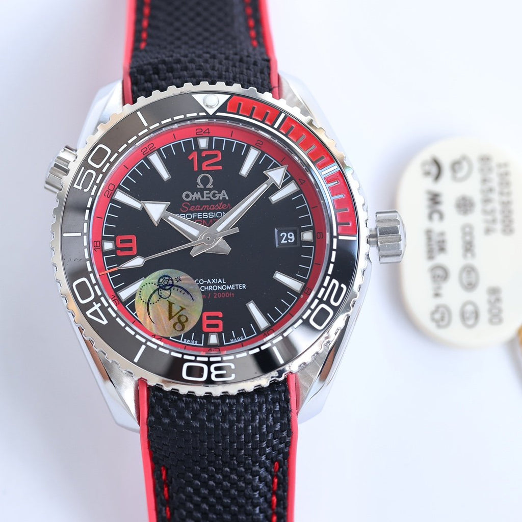 VARELLO CLASSIC OCEAN 600 STEEL CASE BLACK RED BEZEL