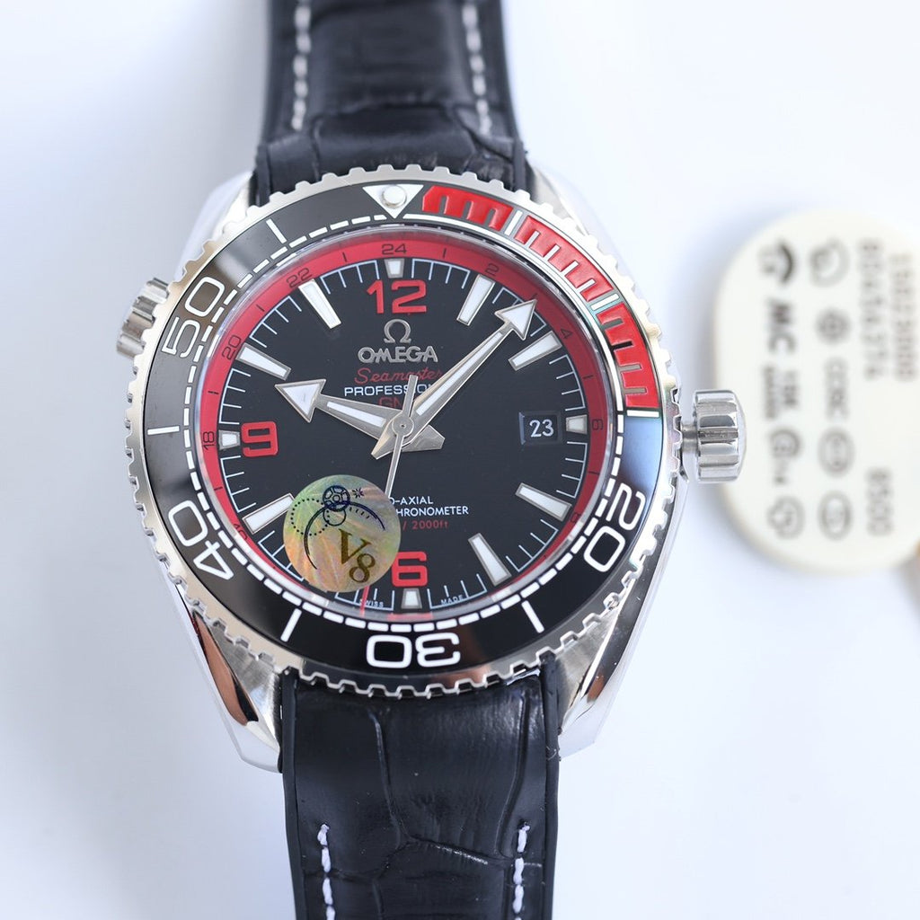 VARELLO CLASSIC OCEAN 600 STEEL CASE BLACK RED BEZEL