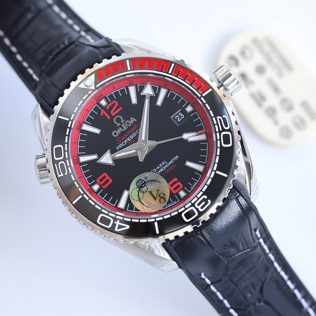 VARELLO CLASSIC OCEAN 600 STEEL CASE BLACK RED BEZEL