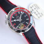 VARELLO CLASSIC OCEAN 600 STEEL CASE BLACK RED BEZEL