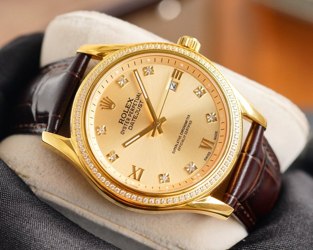 CLASSIC 41MM GOLD DIAMOND BEZEL