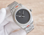 CLASSIC CUSTOM STEEL CASE BLACK DIAL WATCH
