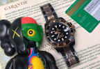 CLASSIC 40MM CUSTOM GOLD-TONE CASE BLACK DIAL HAND-ENGRAVED WATCH