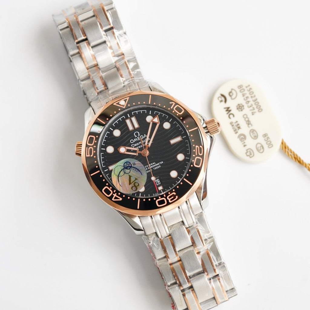 VARELLO CLASSIC DIVER 300M CO-AXIAL 42MM ROSE GOLD BLACK CERAMIC
