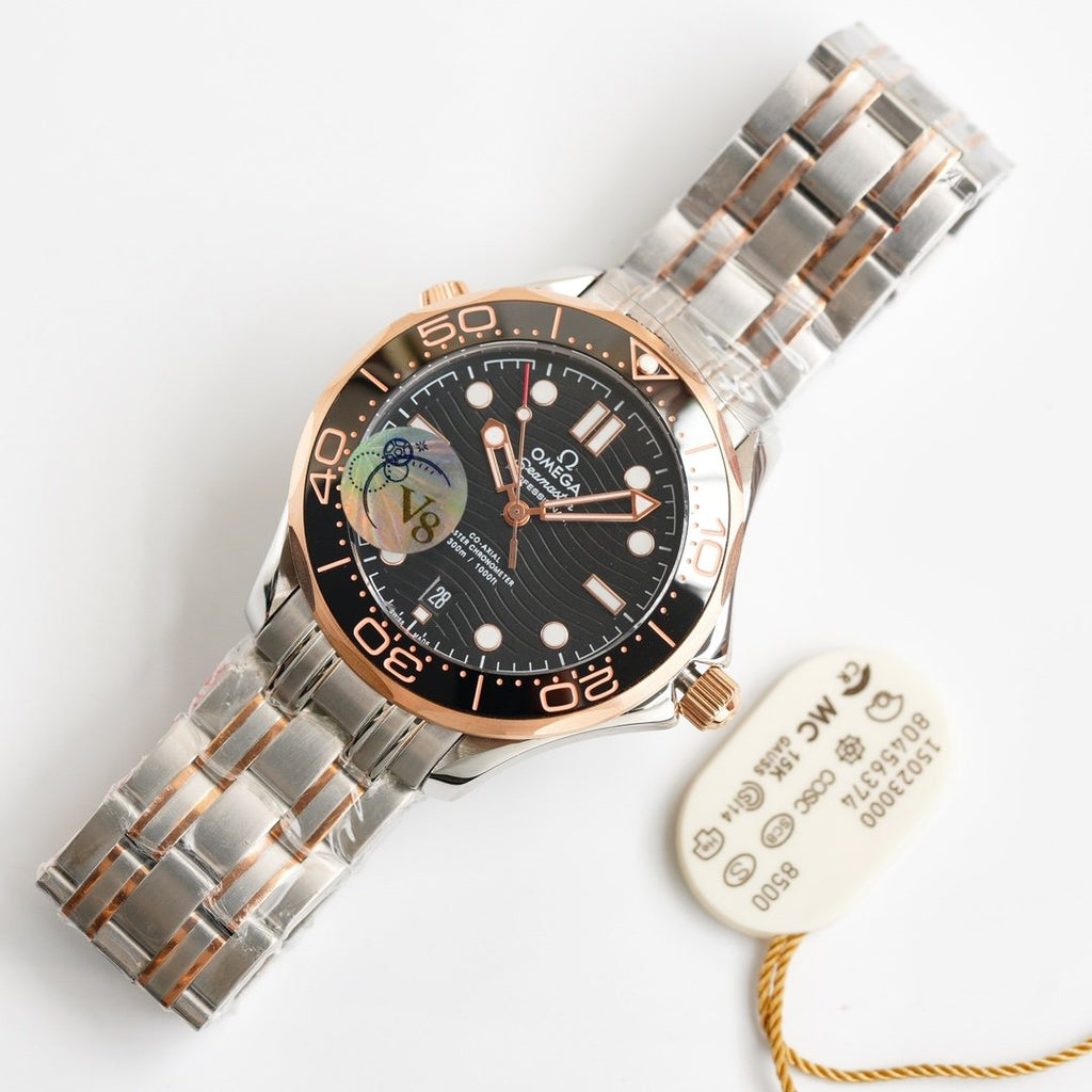 VARELLO CLASSIC DIVER 300M CO-AXIAL 42MM ROSE GOLD BLACK CERAMIC