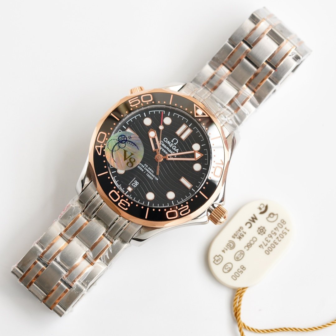 VARELLO CLASSIC DIVER 300M CO-AXIAL 42MM ROSE GOLD BLACK CERAMIC