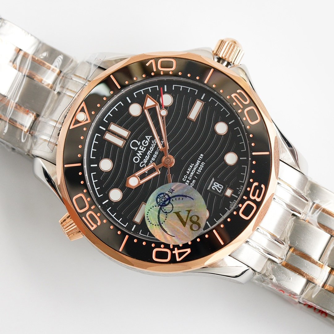 VARELLO CLASSIC DIVER 300M CO-AXIAL 42MM ROSE GOLD BLACK CERAMIC