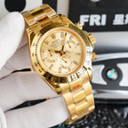 CLASSIC 40MM GOLD-TONE CASE DIAMOND NUMERAL WATCH