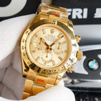 CLASSIC 40MM GOLD-TONE CASE DIAMOND NUMERAL WATCH