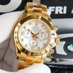 CLASSIC 40MM GOLD-TONE CASE DIAMOND NUMERAL WATCH