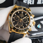 CLASSIC 40MM GOLD CASE BLACK RUBBER STRAP