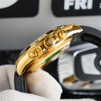 CLASSIC 40MM GOLD CASE BLACK RUBBER STRAP