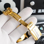 CLASSIC 40MM GOLD CASE BLACK RUBBER STRAP