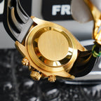 CLASSIC 40MM GOLD CASE BLACK RUBBER STRAP