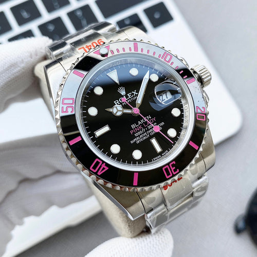 CLASSIC 40MM CUSTOM PURPLE BEZEL BLACK DIAL