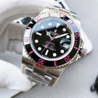 CLASSIC 40MM CUSTOM PURPLE BEZEL BLACK DIAL