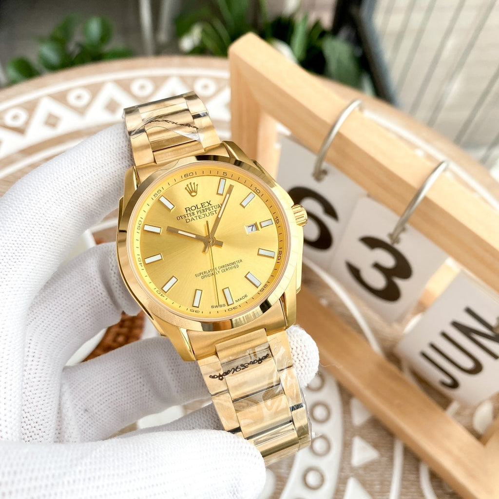 CLASSIC 40MM SMOOTH BEZEL GOLD STEEL