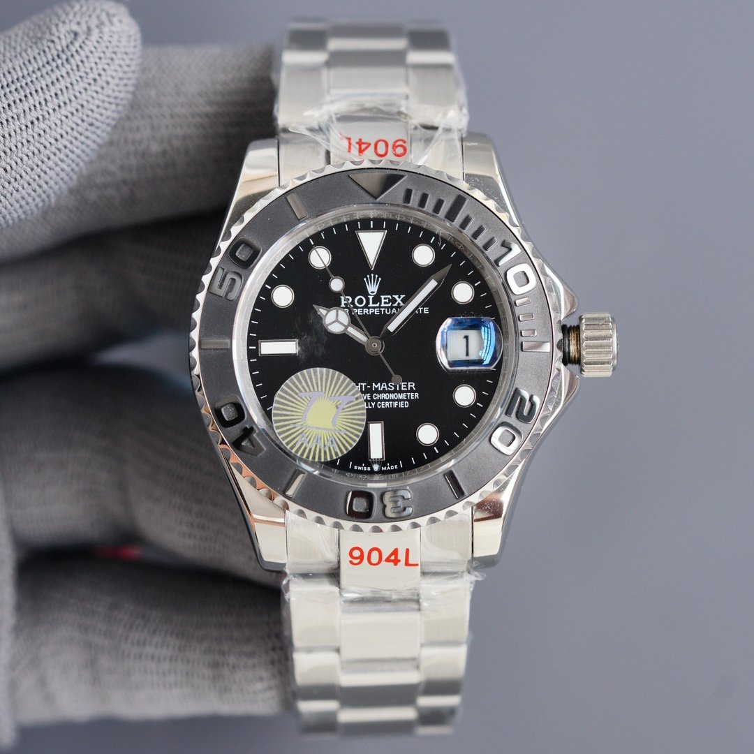 CLASSIC 40MM CERAMIC BEZEL BLACK DIAL WATCH