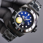 CLASSIC 44MM CUSTOM ALL-BLACK DEEP BLUE DIAL DIVE WATCH