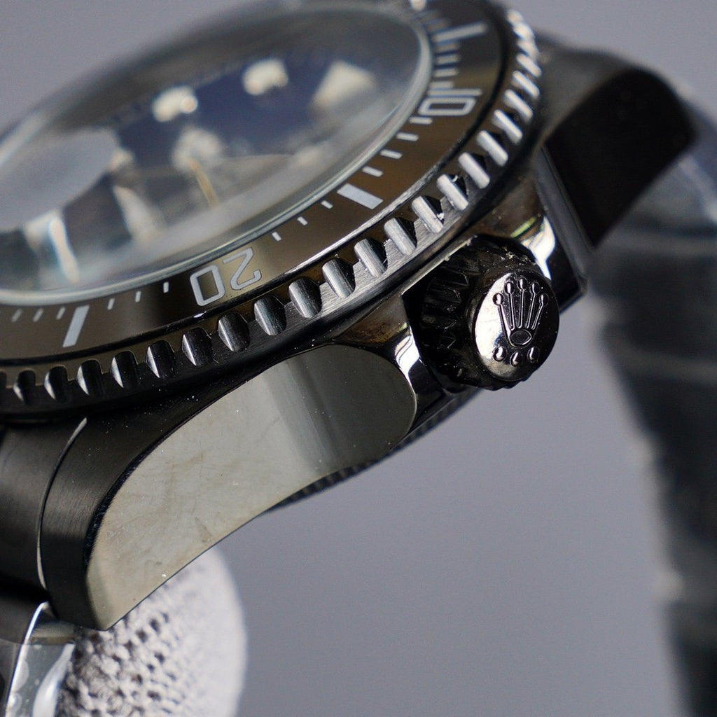 CLASSIC 44MM CUSTOM ALL-BLACK DEEP BLUE DIAL DIVE WATCH