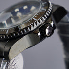 CLASSIC 44MM CUSTOM ALL-BLACK DEEP BLUE DIAL DIVE WATCH