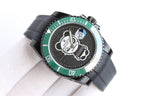 CLASSIC 40MM CUSTOM GREEN BEZEL BLACK BEAR DIAL DIVE WATCH