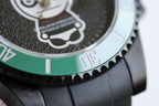 CLASSIC 40MM CUSTOM GREEN BEZEL BLACK BEAR DIAL DIVE WATCH