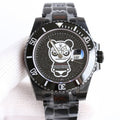 CLASSIC 40MM CUSTOM GREEN BEZEL BLACK BEAR DIAL DIVE WATCH