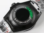 CLASSIC 44MM BLACK CUSTOM WAVE-PATTERN DIAL DIVE WATCH