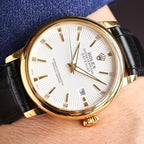 CLASSIC 41MM WHITE DIAL DIAMOND NUMERAL WATCH