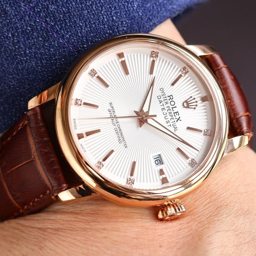CLASSIC 41MM WHITE DIAL DIAMOND NUMERAL WATCH