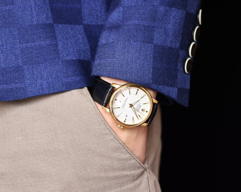 CLASSIC 41MM WHITE DIAL DIAMOND NUMERAL WATCH