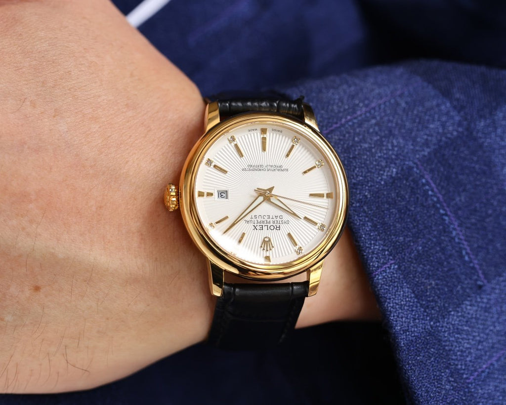 CLASSIC 41MM WHITE DIAL DIAMOND NUMERAL WATCH