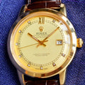CLASSIC 41MM GOLD CASE DIAMOND NUMERALS