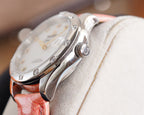 VARELLO CLASSIC  LADYMATIC 31MM MOP DIAL PINK LEATHER