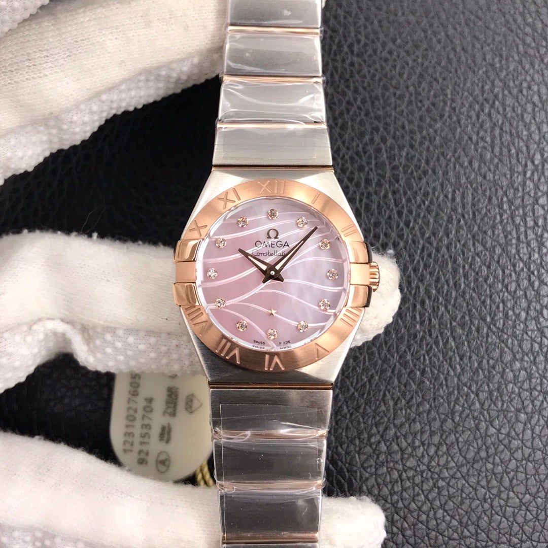 VARELLO CLASSIC 27MM QUARTZ GOLD STEEL MOP DIAL