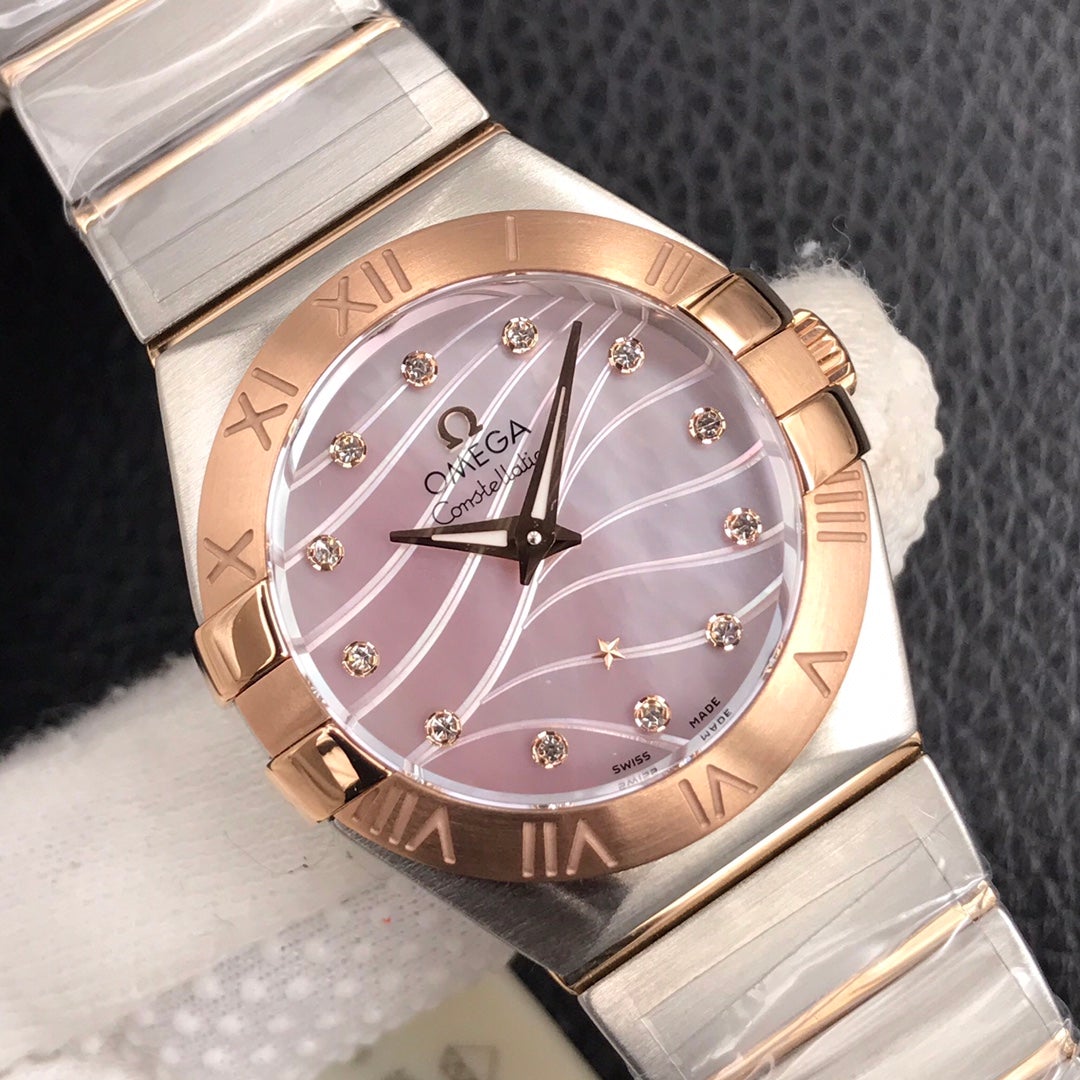 VARELLO CLASSIC 27MM QUARTZ GOLD STEEL MOP DIAL