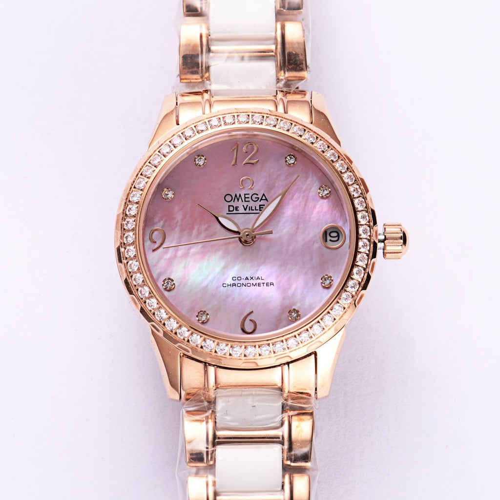 VARELLO CLASSIC 33MM AUTOMATIC MOP DIAL DIAMOND BEZEL