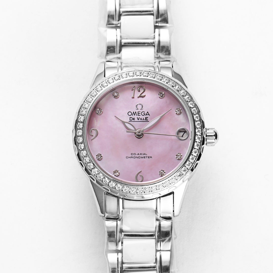 VARELLO CLASSIC 33MM AUTOMATIC MOP DIAL DIAMOND BEZEL