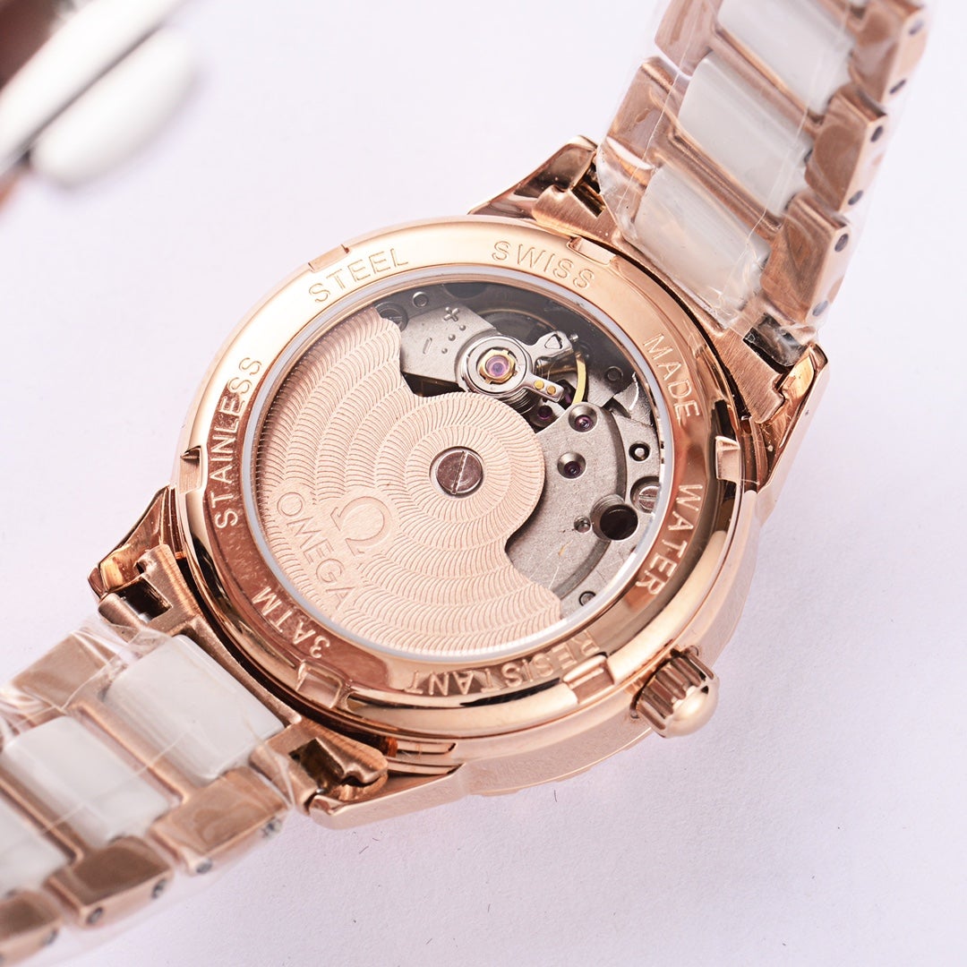 VARELLO CLASSIC 33MM AUTOMATIC MOP DIAL DIAMOND BEZEL