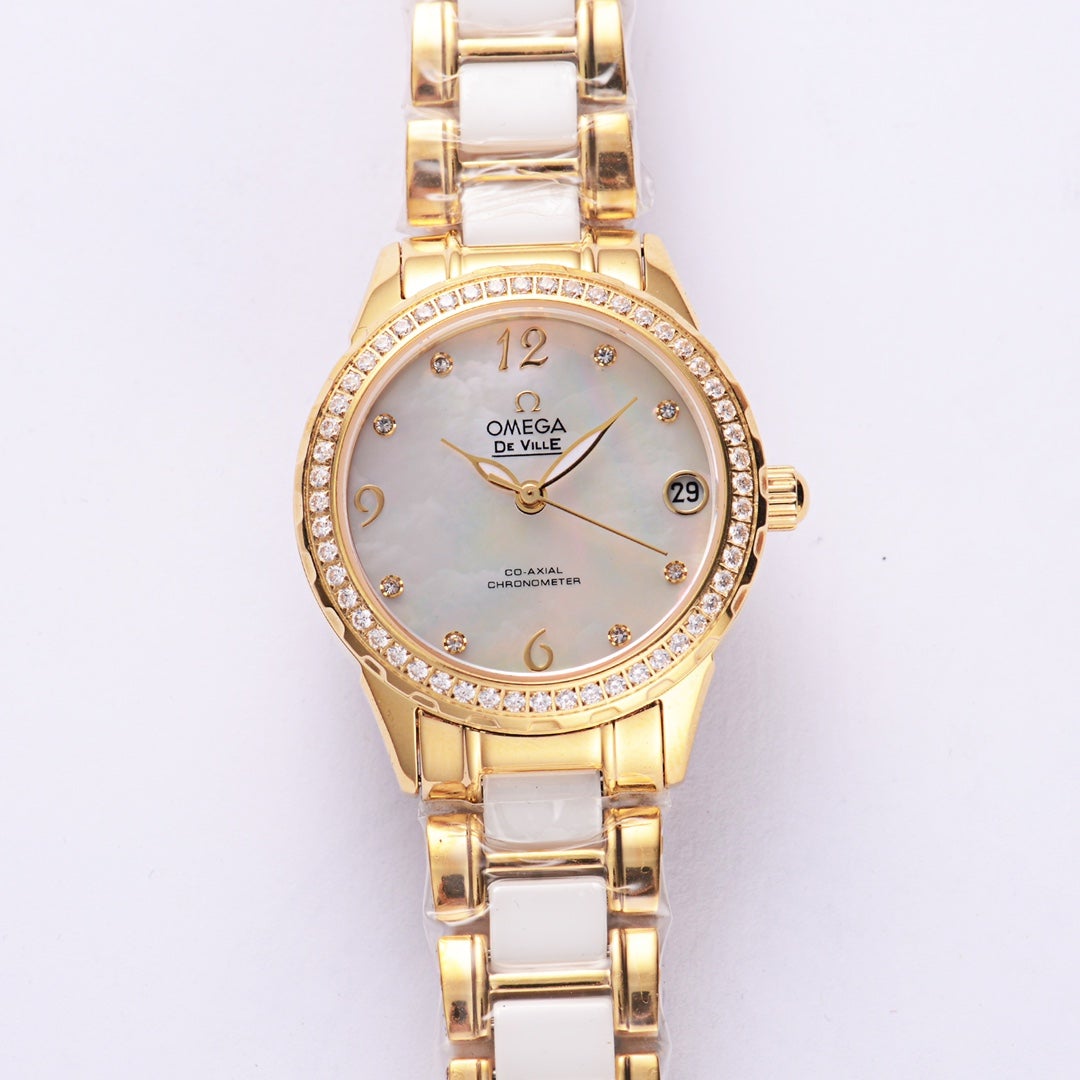 VARELLO CLASSIC 33MM AUTOMATIC MOP DIAL DIAMOND BEZEL