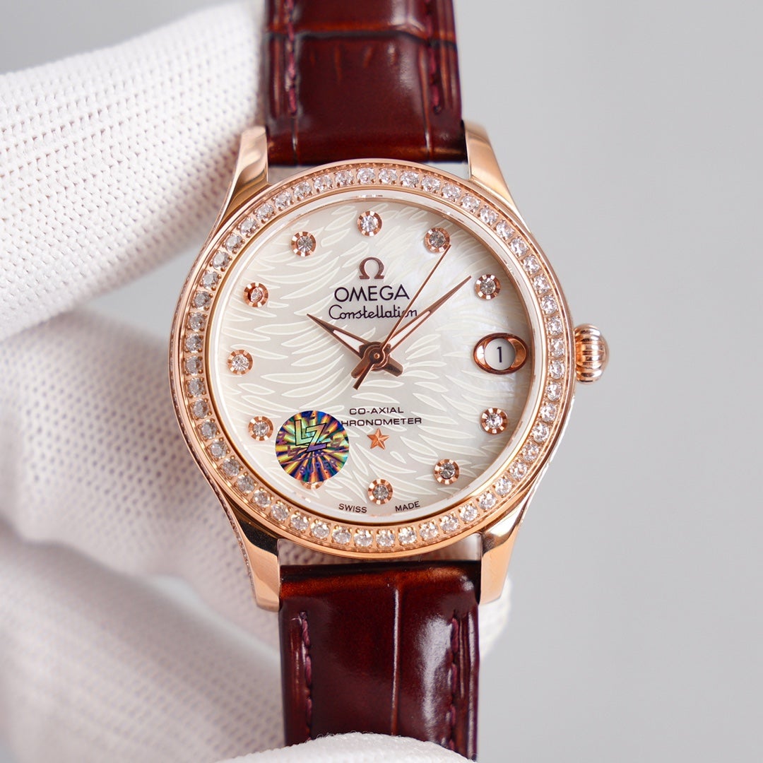 VARELLO CLASSIC 33MM AUTOMATIC ROSE GOLD DIAMOND BEZEL