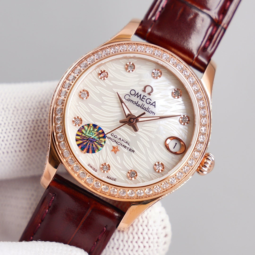 VARELLO CLASSIC 33MM AUTOMATIC ROSE GOLD DIAMOND BEZEL